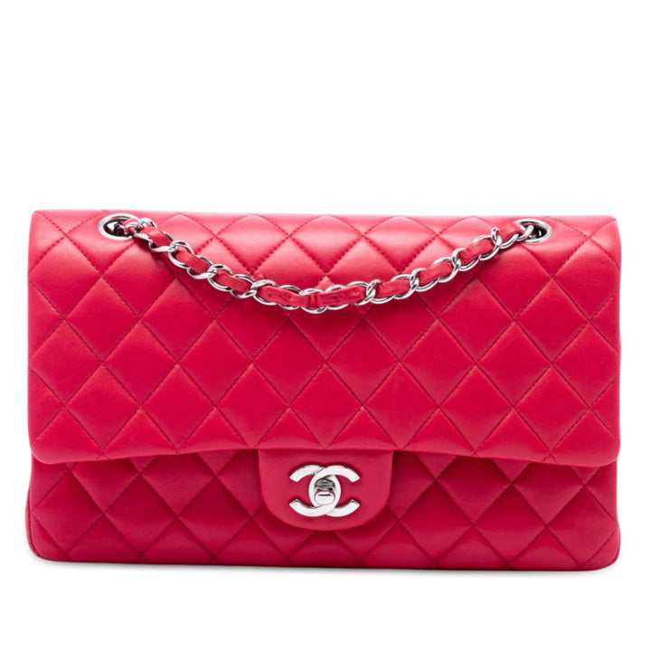 Classic Irisé Double rabat Moyen Cuir d'agneau Rose