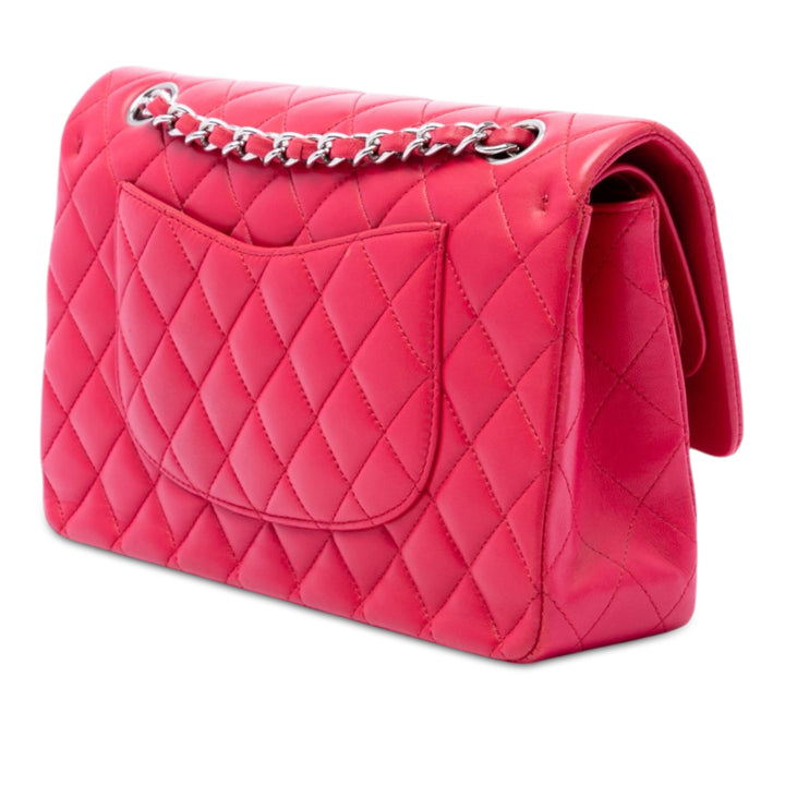 Classic Irisé Double rabat Moyen Cuir d'agneau Rose