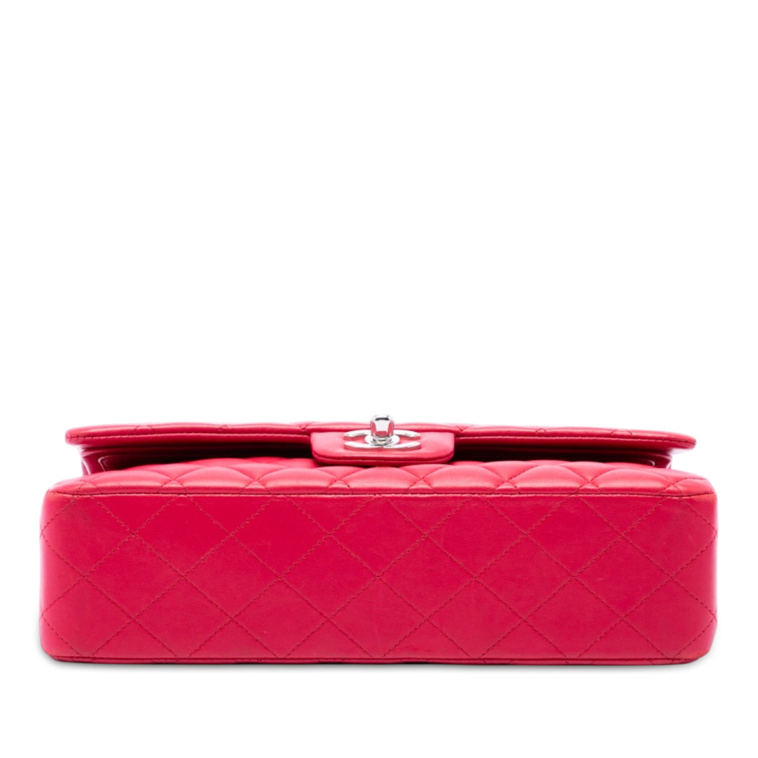 Classic Irisé Double rabat Moyen Cuir d'agneau Rose