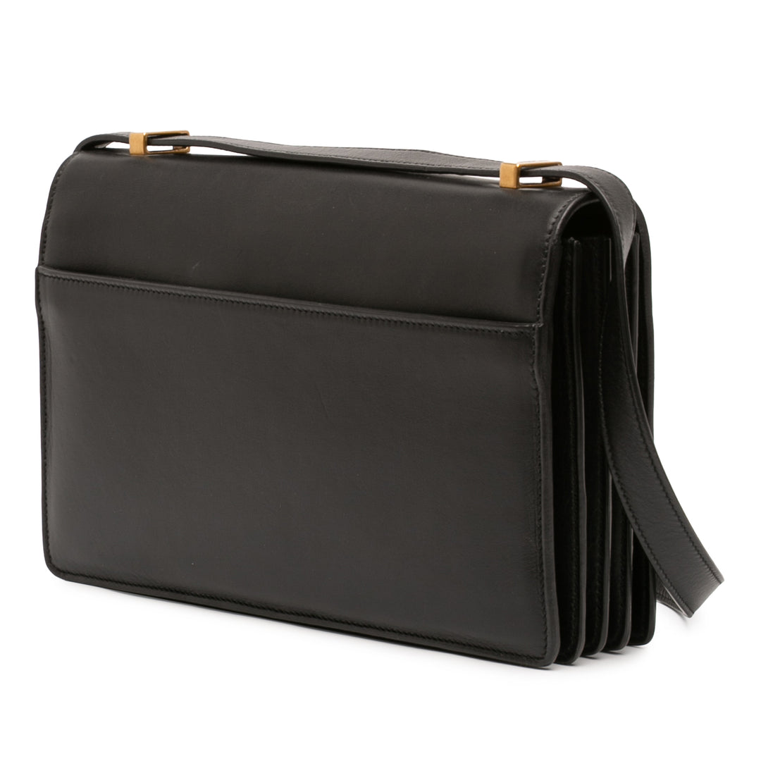 Dylan Sac Petit Cuir de veau Noir