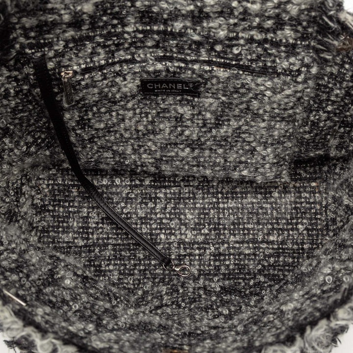 Chanel CC Matelassé Cuir de veau Tweedy Shopping Cabas