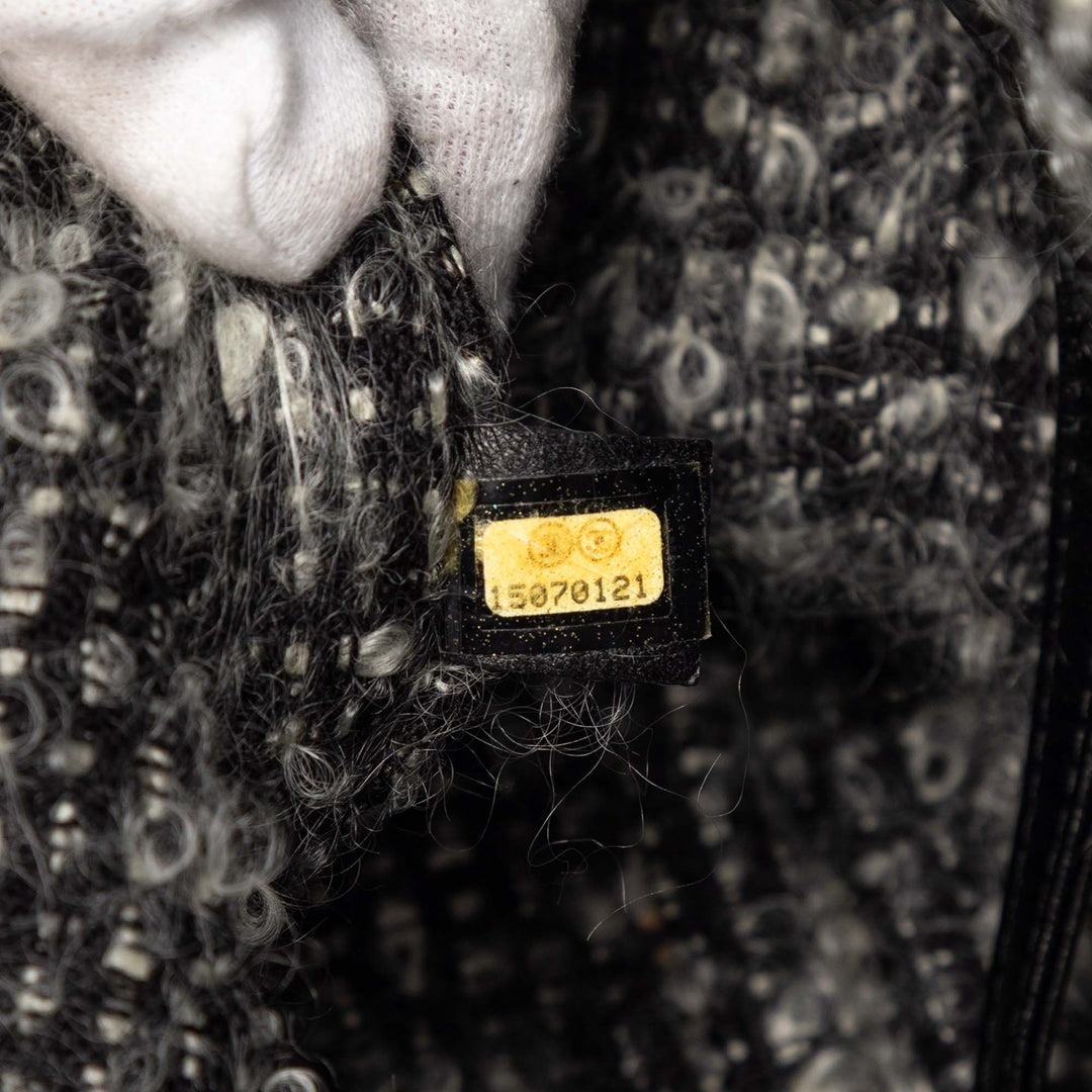 Chanel CC Matelassé Cuir de veau Tweedy Shopping Cabas