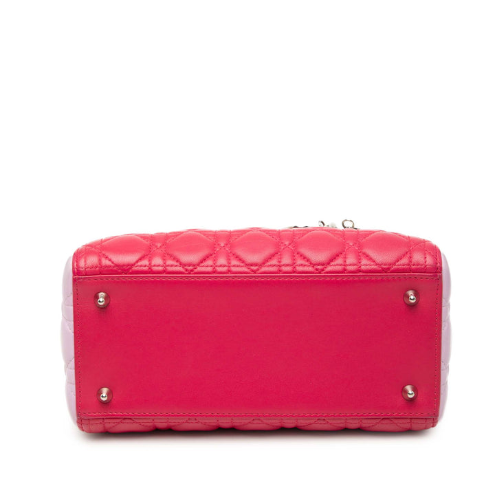 Dior Medium Tricolor Cuir d’agneau Cannage Lady Dior Multi