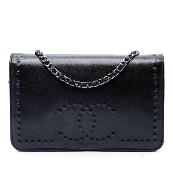 Chanel CC embossé Cuir d'agneau Wallet on Chain