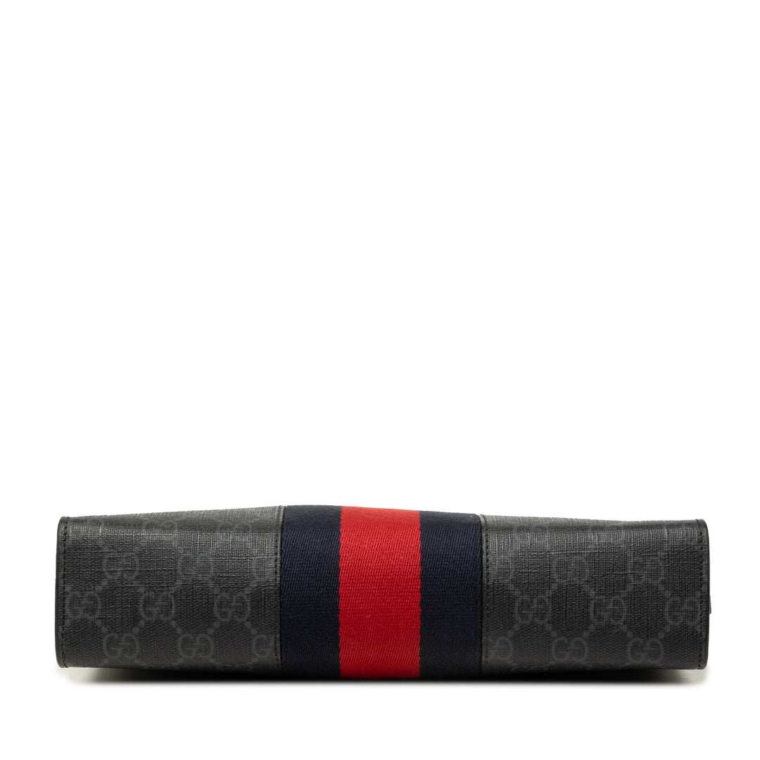 Gucci Pochette Web GG Supreme Noir – vue 3 – GABY PARIS