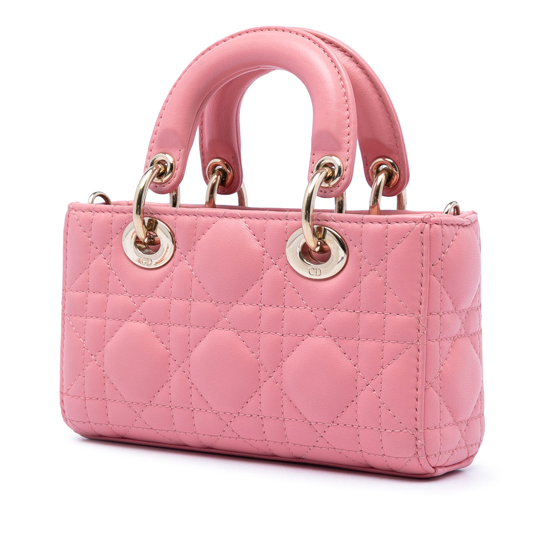 Dior Micro Cuir d’agneau Cannage Lady D Joy
