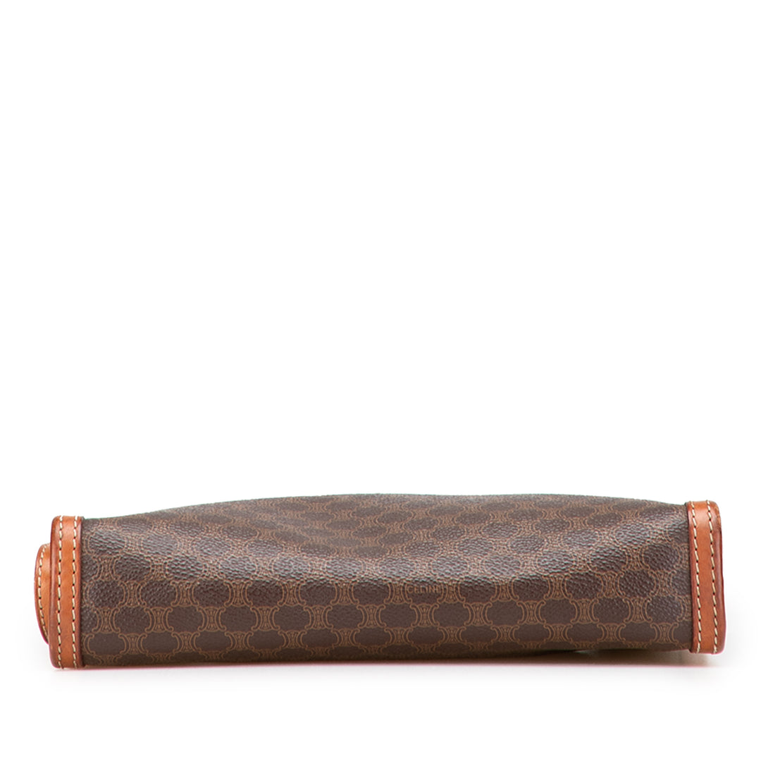 Macadam Coated Canvas Clutch Brown - Gaby Paris