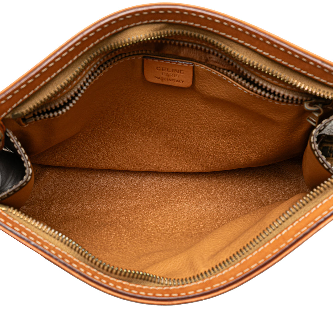 Macadam Coated Canvas Clutch Brown - Gaby Paris