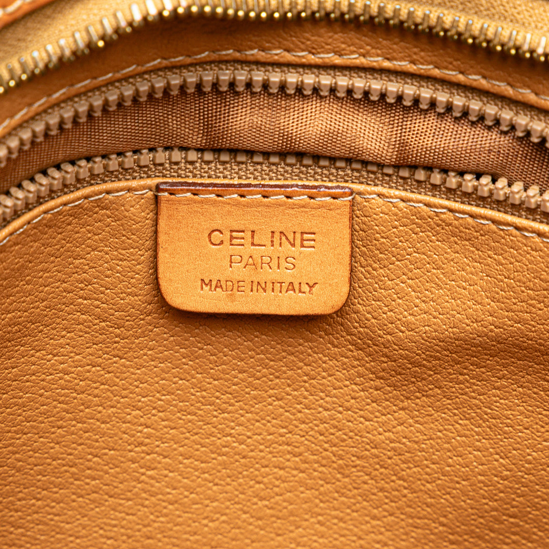 Macadam Coated Canvas Clutch Brown - Gaby Paris