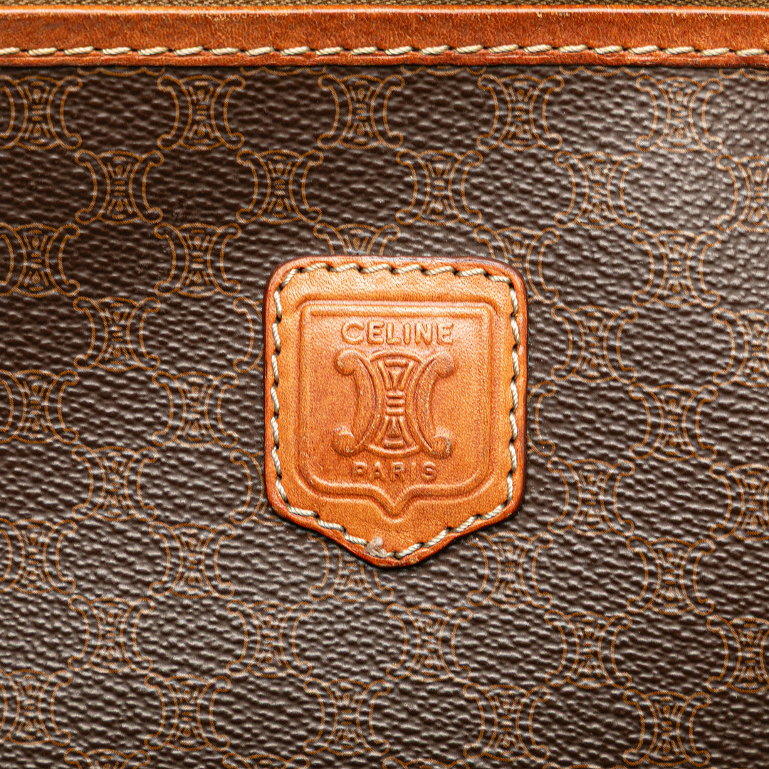 Macadam Coated Canvas Clutch Brown - Gaby Paris