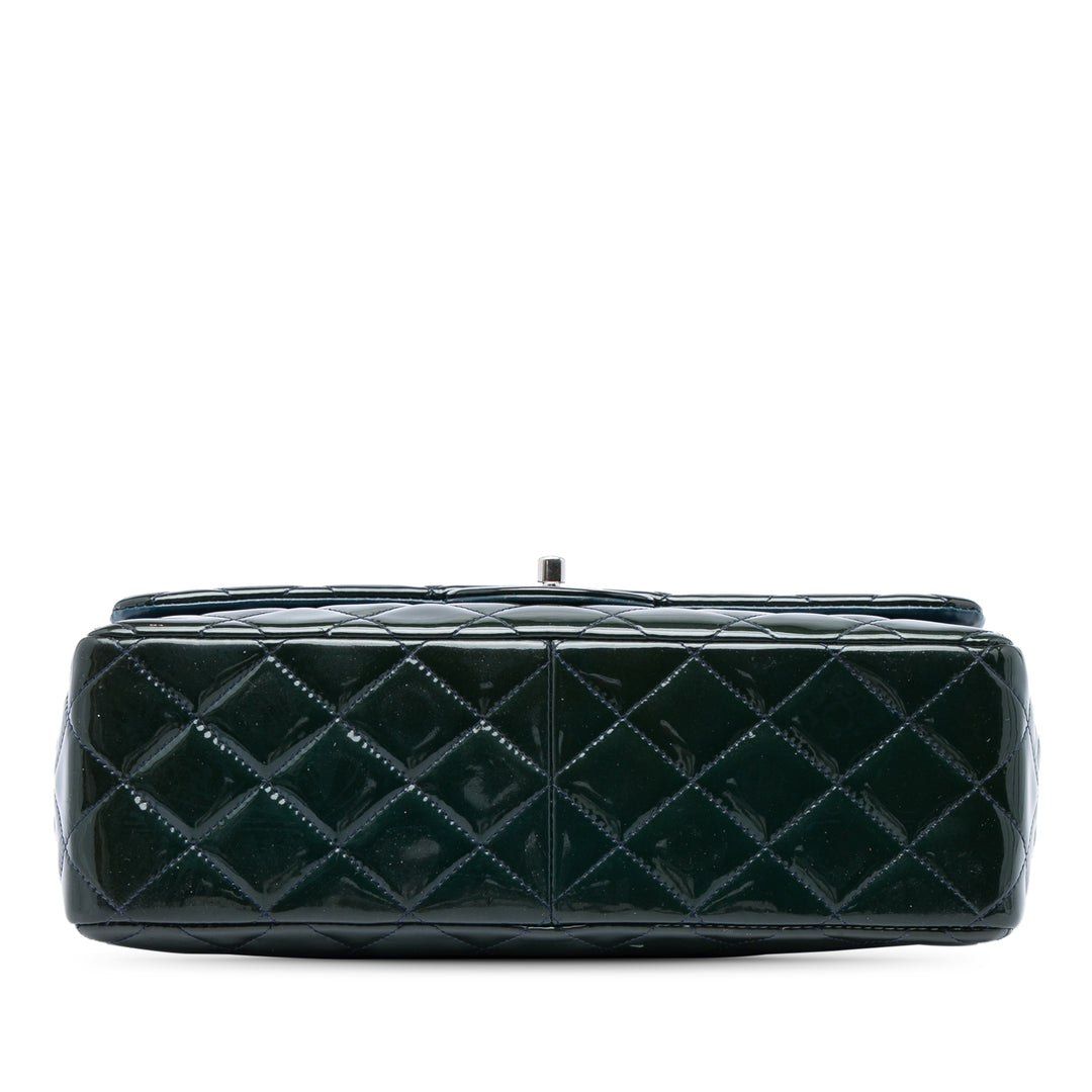 Chanel Sac porté épaule Classic Double rabat Jumbo Vert – vue 3 – GABY PARIS