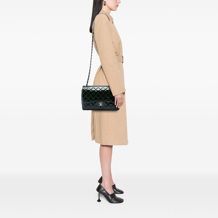 Chanel Sac porté épaule Classic Double rabat Jumbo Vert – vue 5 – GABY PARIS