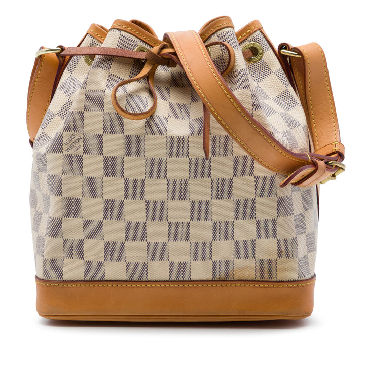 Noe BB Damier Azur Blanc