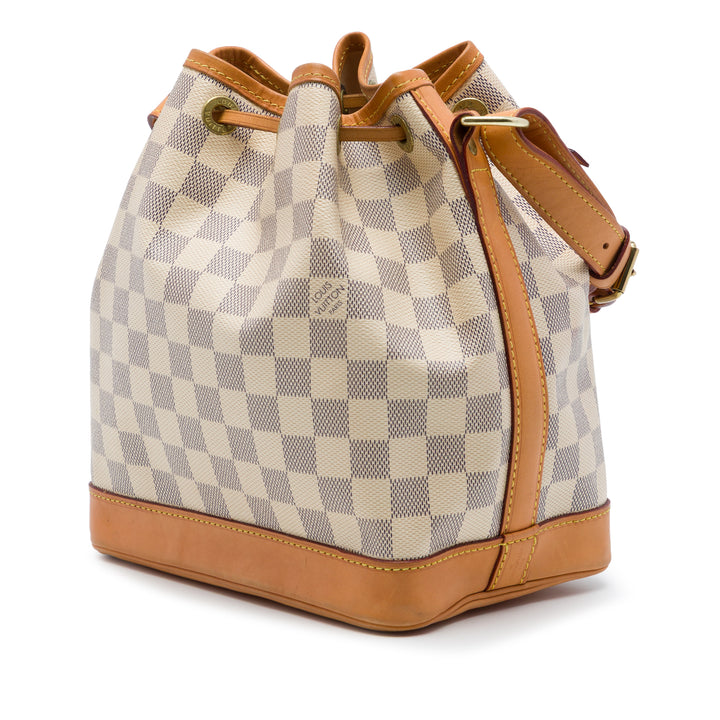 Noe BB Damier Azur Blanc