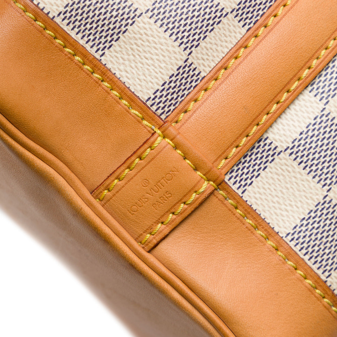 Noe BB Damier Azur Blanc