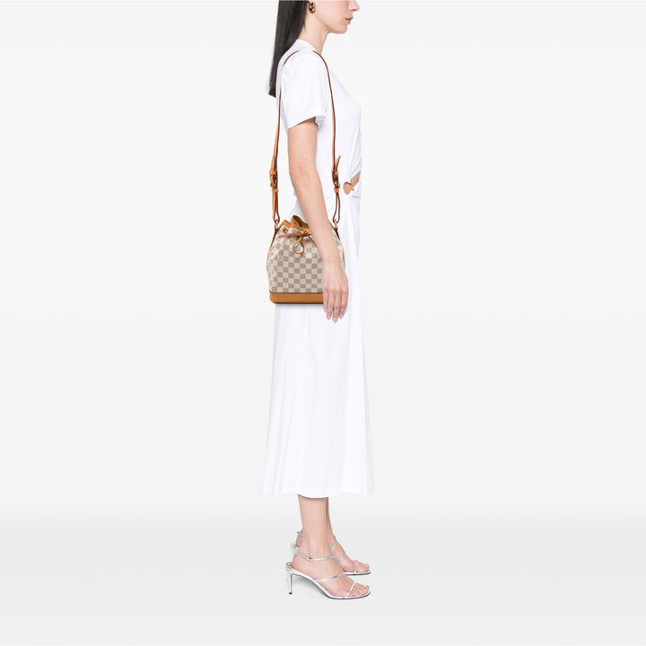 Noe BB Damier Azur Blanc