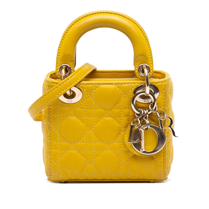 Dior Micro Cuir d’agneau Cannage Lady Dior