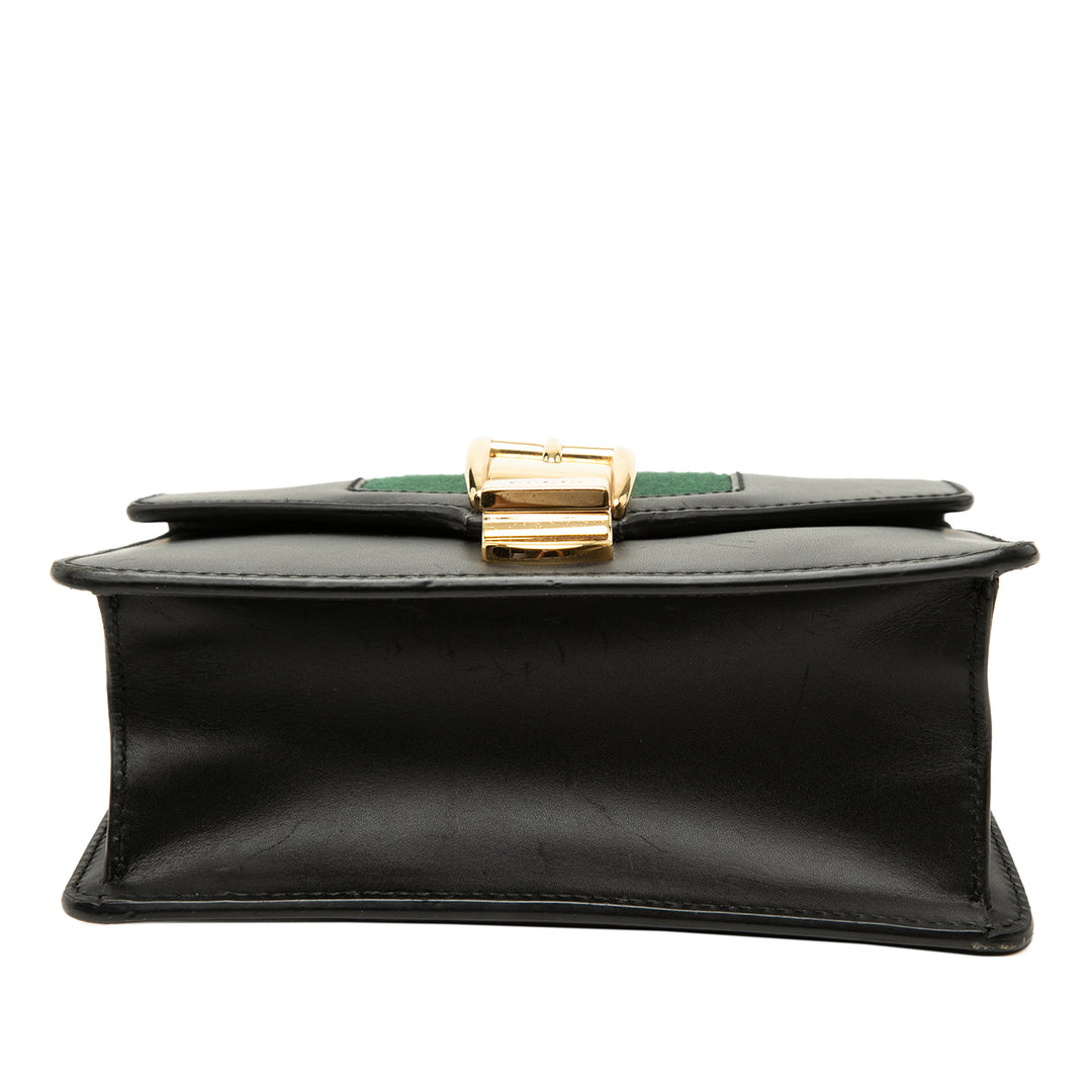Web Sylvie Chaîne Sac Mini Cuir de veau Noir