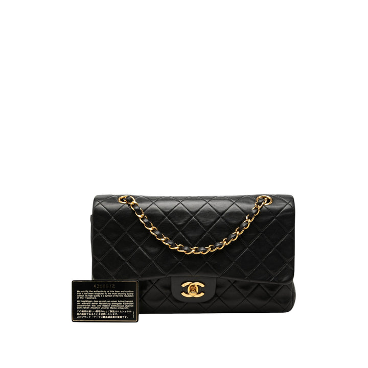 Chanel Sac porté épaule Classic Double rabat Moyen Cuir d'agneau Noir – vue 7 – GABY PARIS
