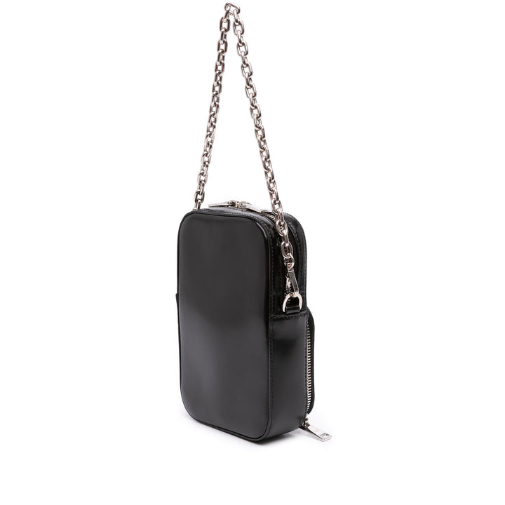Prada Brushed Phone Pochette Mini Noir – vue 2 – GABY PARIS