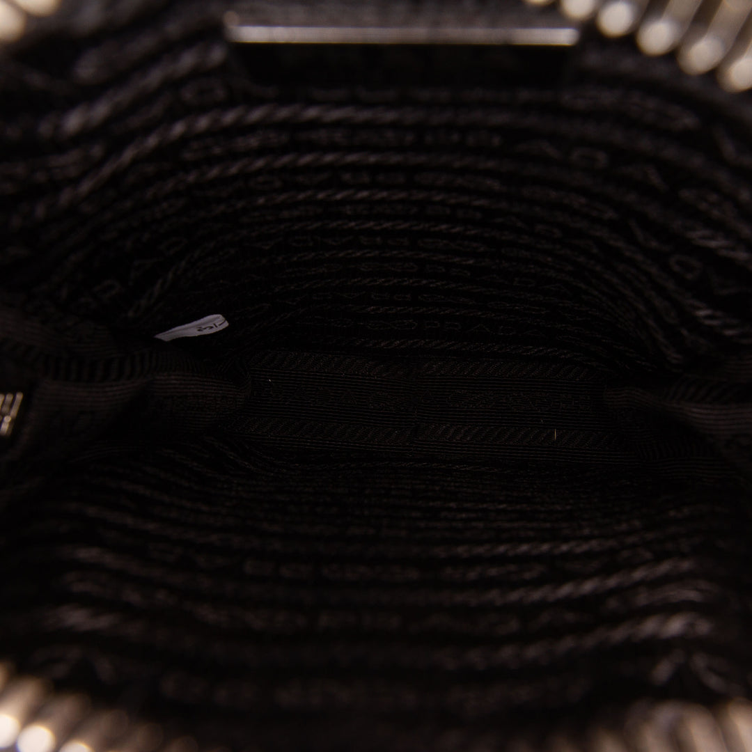 Prada Brushed Phone Pochette Mini Noir – vue 4 – GABY PARIS