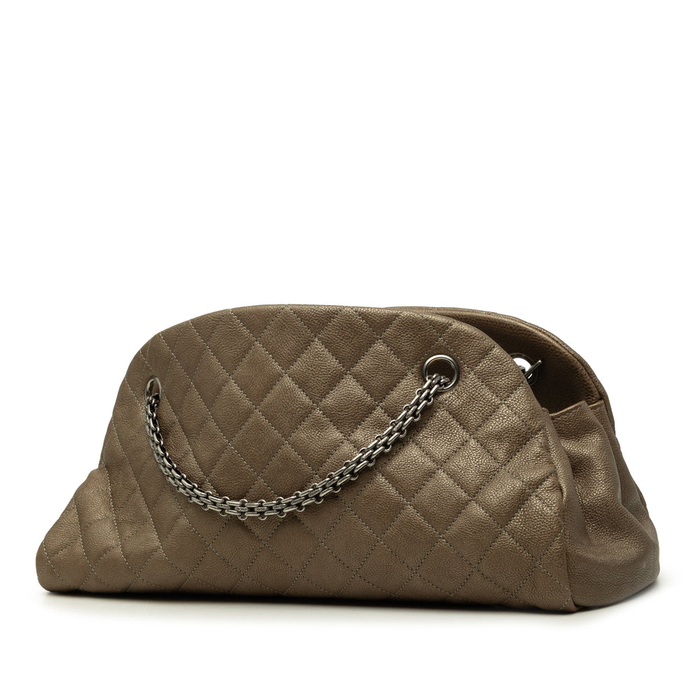 Chanel Just Mademoiselle Sac bowling Moyen Cuir caviar Marron – vue 2 – GABY PARIS