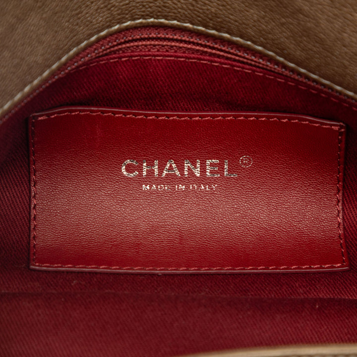 Chanel Just Mademoiselle Sac bowling Moyen Cuir caviar Marron – vue 5 – GABY PARIS