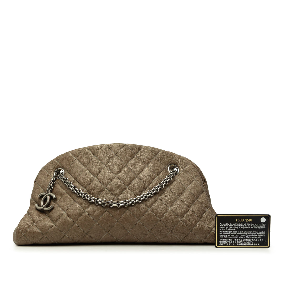 Chanel Just Mademoiselle Sac bowling Moyen Cuir caviar Marron – vue 7 – GABY PARIS