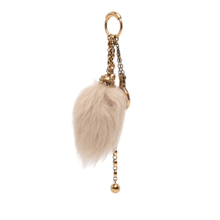Chloé plaqué Chloe Symbols et Shearling Tail Bijou de sac