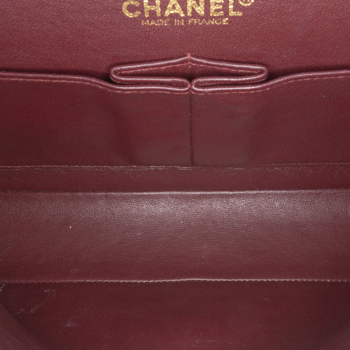 Chanel Medium Classic Cuir d’agneau Double rabat Noir