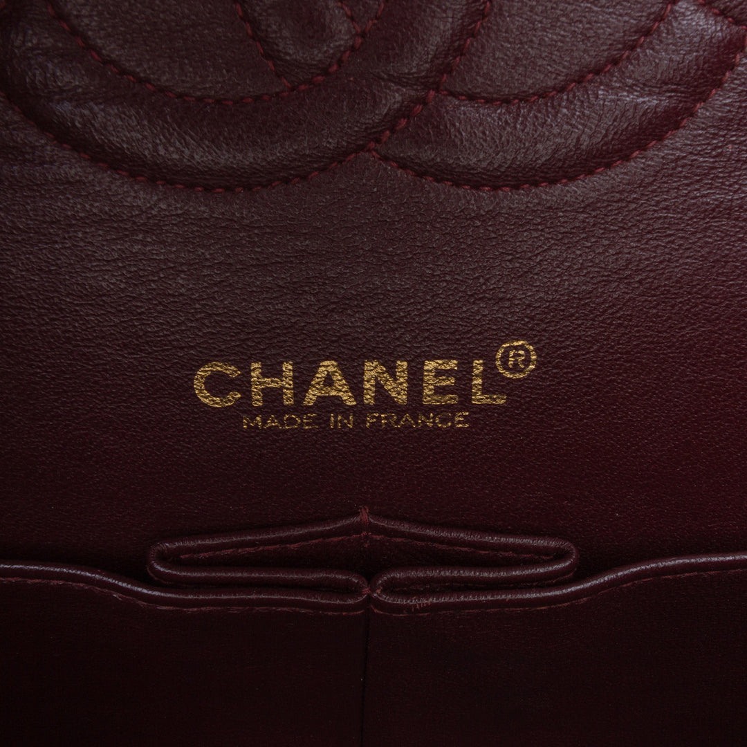 Chanel Medium Classic Cuir d’agneau Double rabat Noir