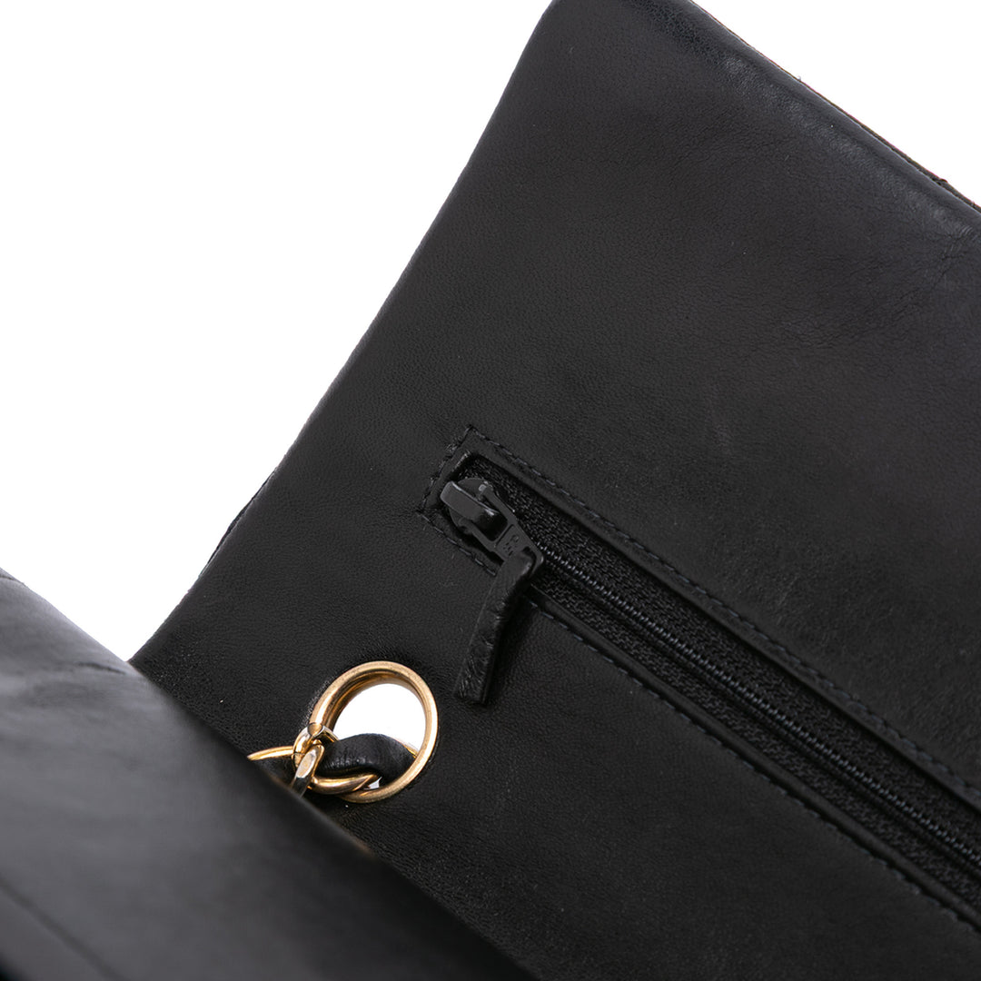 Chanel Medium Classic Cuir d’agneau Double rabat Noir