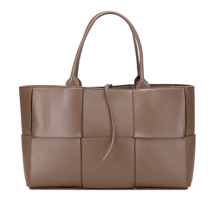 Bottega Veneta Medium Nappa Maxi Intrecciato Arco Cabas Marron – GABY PARIS Authentique