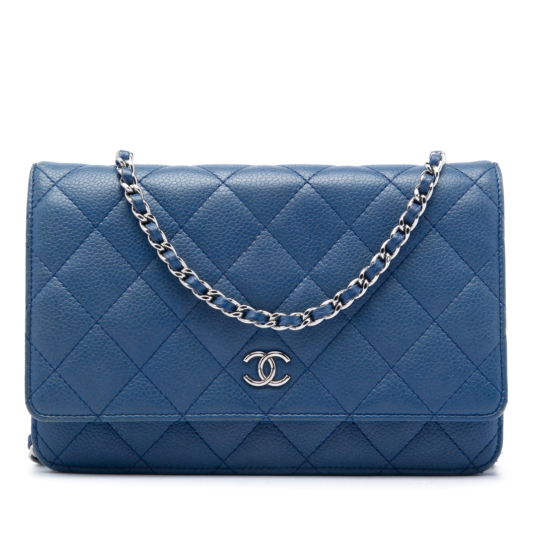 Chanel CC Matelassé Wallet on Chain Cuir caviar