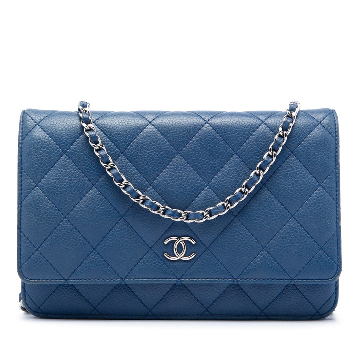Chanel CC Matelassé Wallet on Chain Cuir caviar