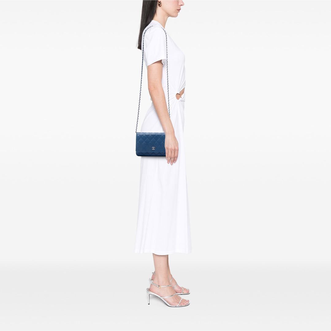 Chanel CC Matelassé Wallet on Chain Cuir caviar
