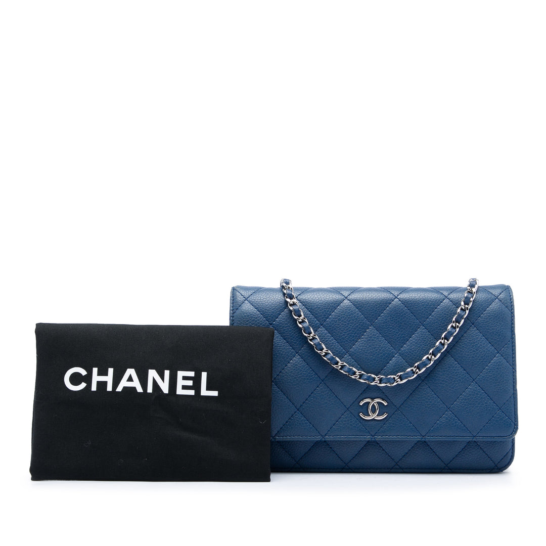 Chanel CC Matelassé Wallet on Chain Cuir caviar