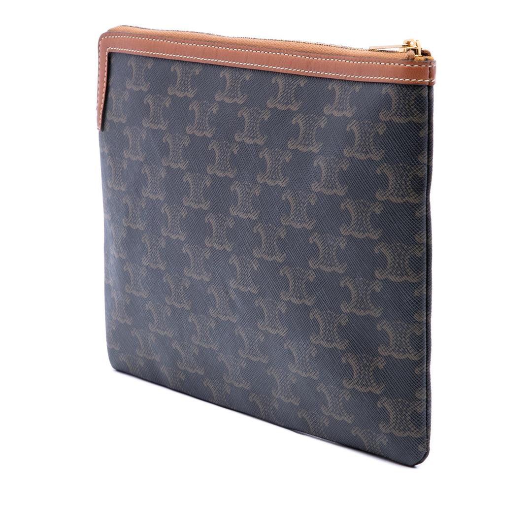 Triomphe Pochette Petit Triomphe enduite Marron