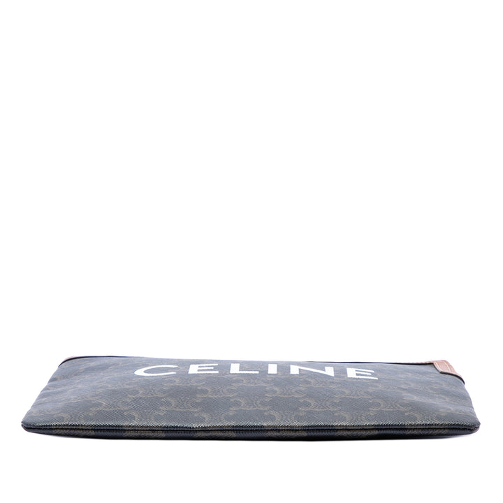 Triomphe Pochette Petit Triomphe enduite Marron
