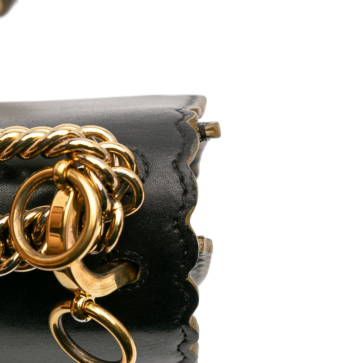 Fendi Small Scalloped Leather Kan I Crossbody Noir – GABY PARIS Authentique