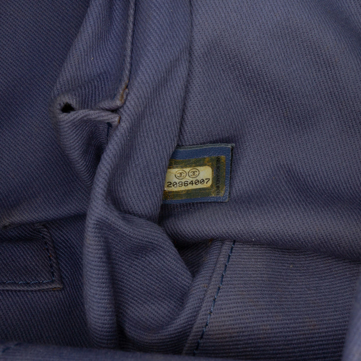 Large Denim Deauville Bowling Bag Blue - Gaby Paris