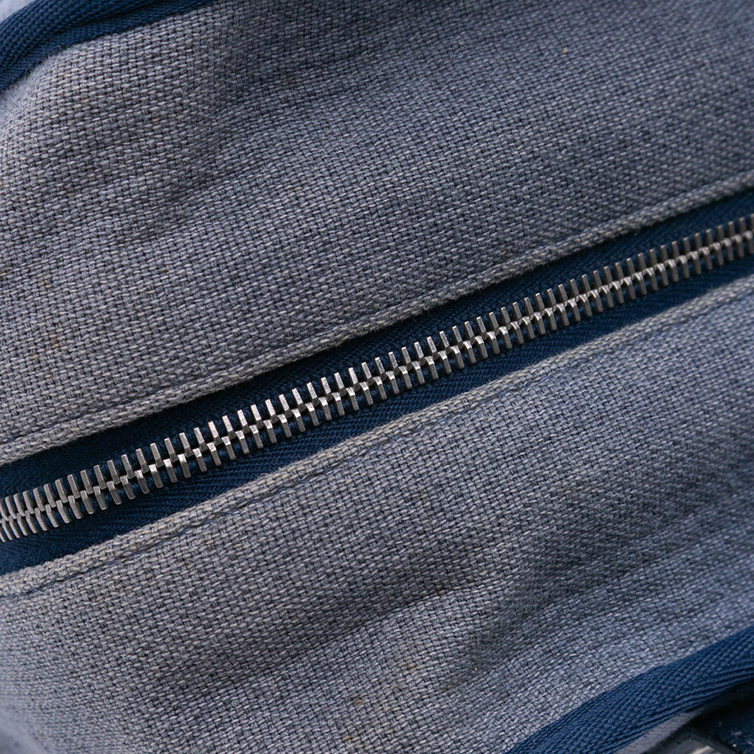 Large Denim Deauville Bowling Bag Blue - Gaby Paris