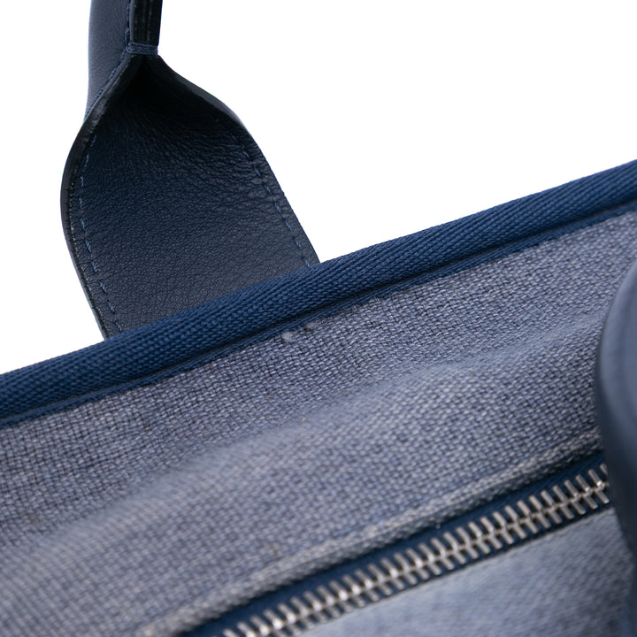 Large Denim Deauville Bowling Bag Blue - Gaby Paris