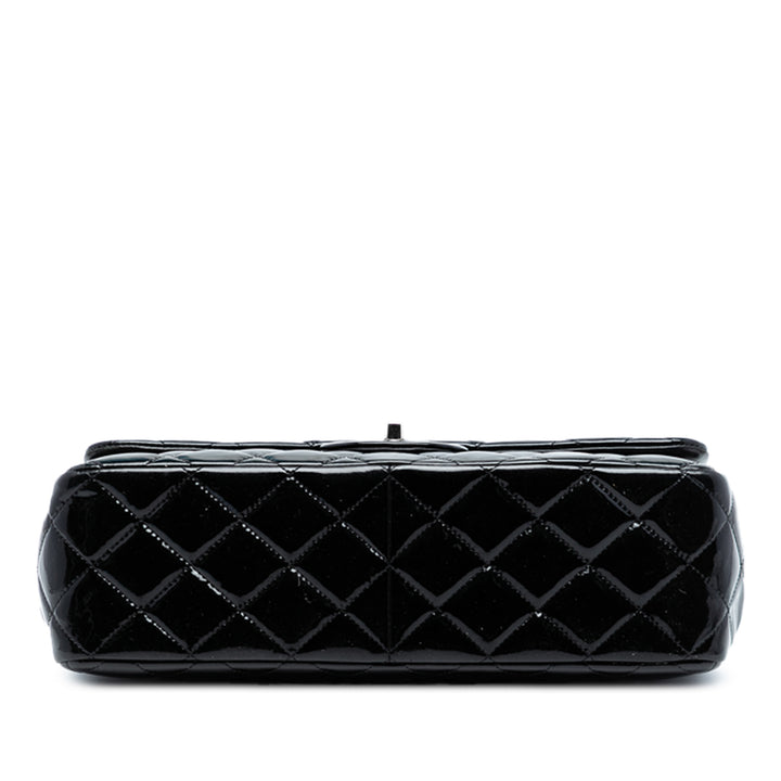 Chanel Jumbo Classic Cuir verni Double rabat