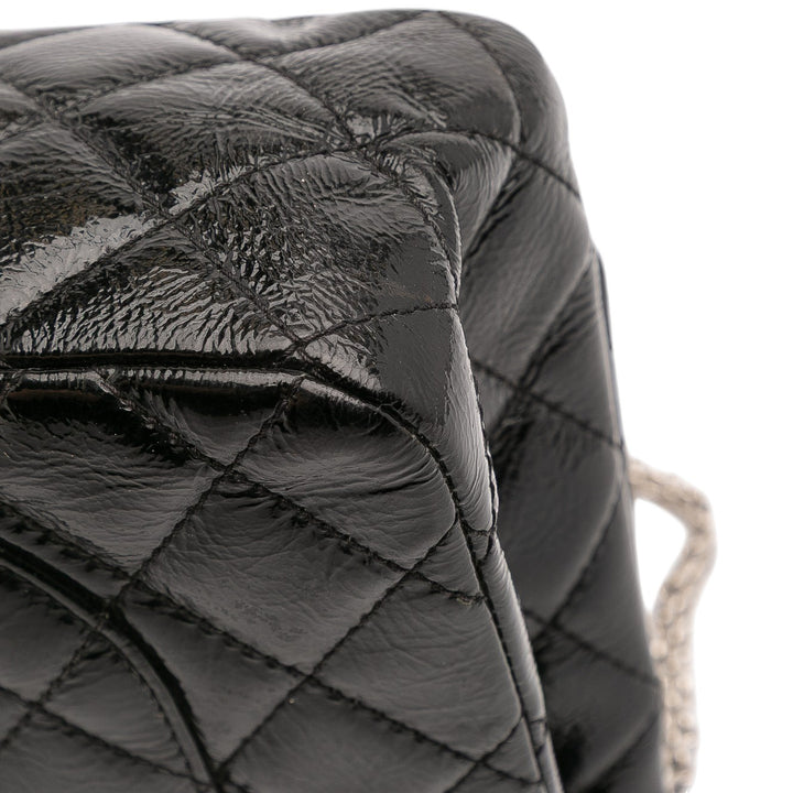 Chanel Reissue 2.55 Cuir verni Double rabat 226 Noir – GABY PARIS Authentique
