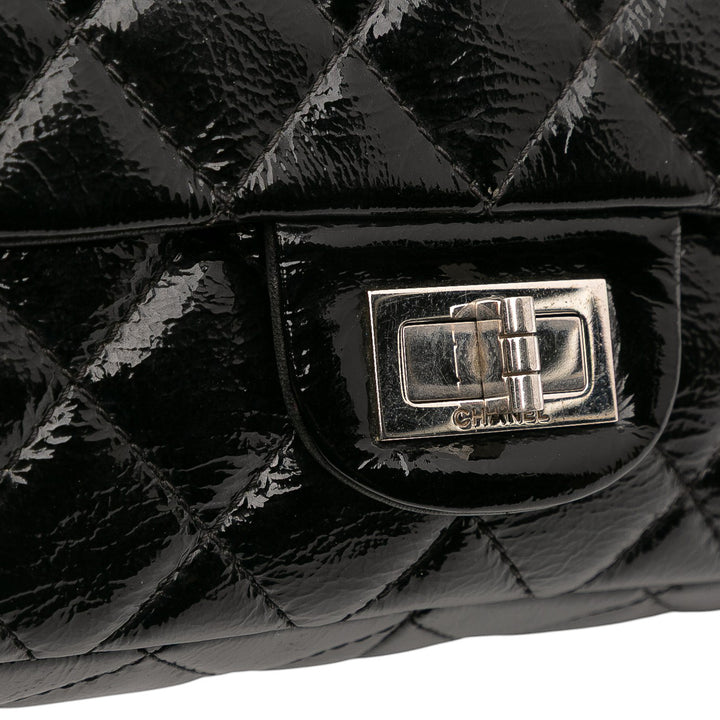 Chanel Reissue 2.55 Cuir verni Double rabat 226 Noir – GABY PARIS Authentique