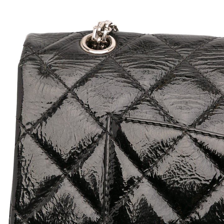Chanel Reissue 2.55 Cuir verni Double rabat 226 Noir – GABY PARIS Authentique