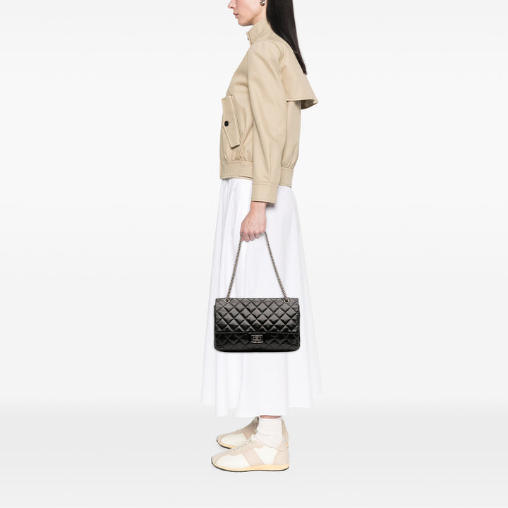 Chanel Reissue 2.55 Cuir verni Double rabat 226 Noir – GABY PARIS Authentique