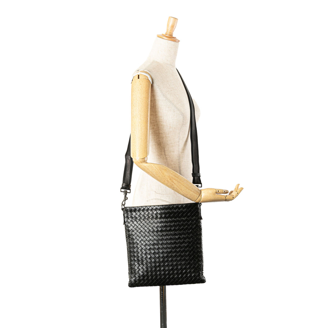 Bottega Veneta Cuir Intrecciato Sac porté croisé Noir – GABY PARIS Authentique