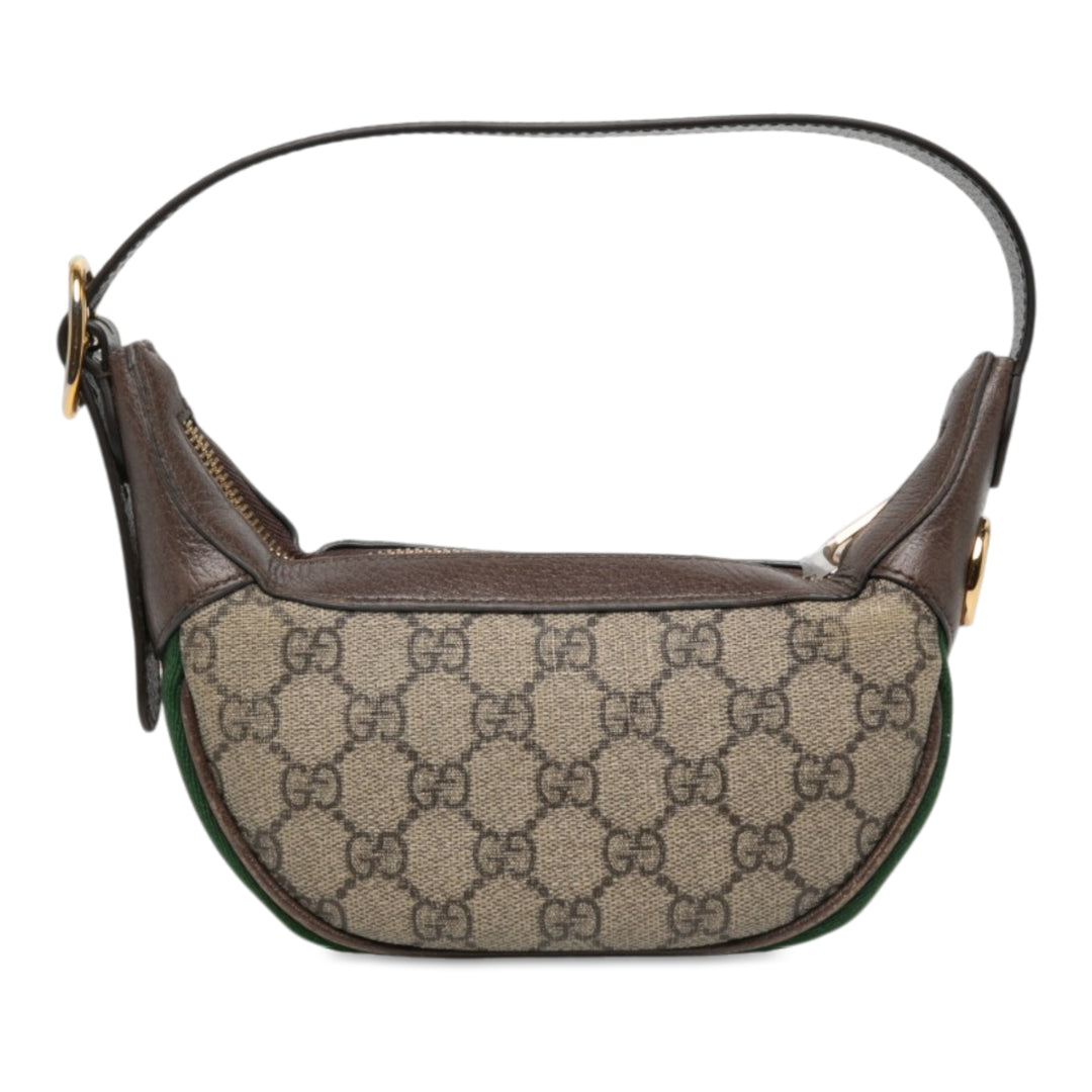 Gucci Sac porté épaule Web Ophidia GG Supreme Mini Beige – vue 2 – GABY PARIS